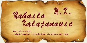 Mahailo Kalajanović vizit kartica